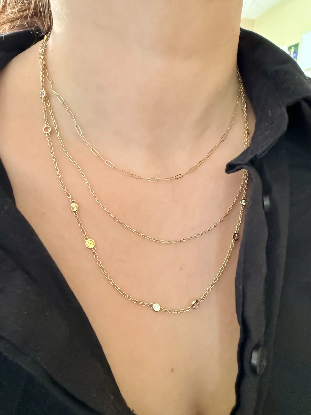 16 Inch Paperclip Chain in 14K yellow gold, by Jane Taylor — jane